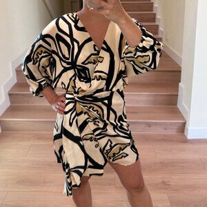 Eugenia Fernandez Wrap Mini Dress Size US XS